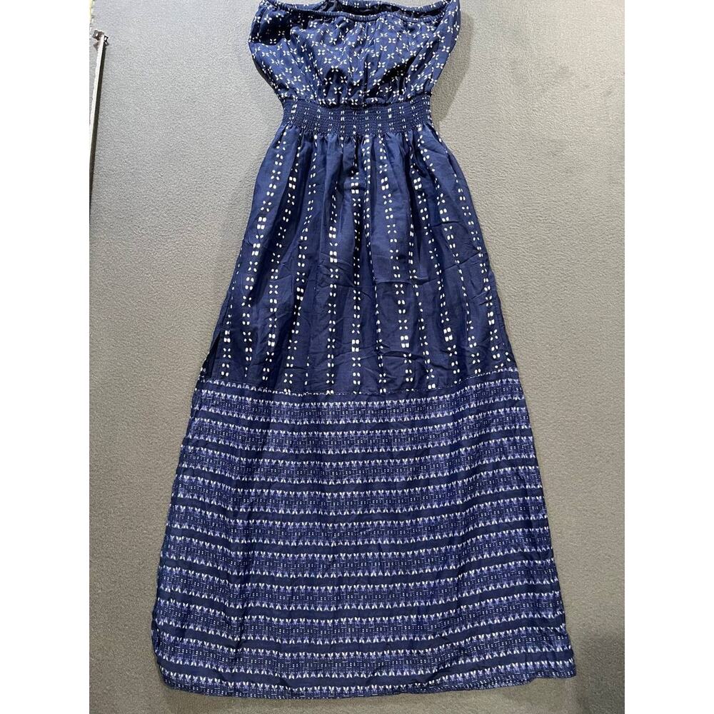 Athleta Printed Molokai cotton silk boho Y2K Maxi Dress Size Medium A010065 - Picture 12 of 13